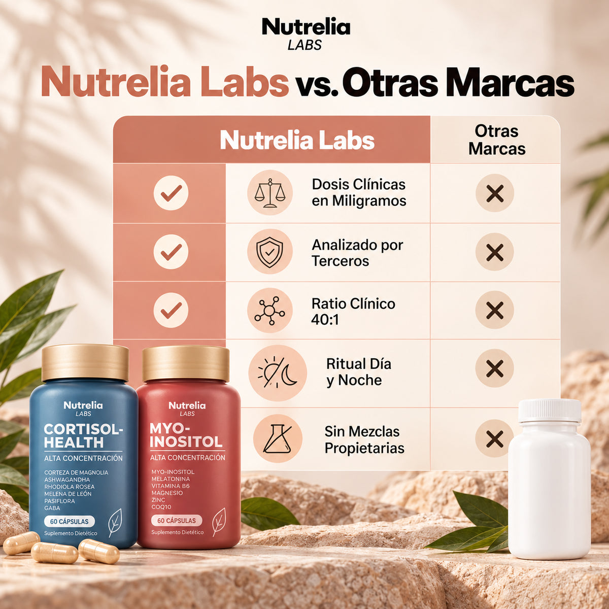 Nutrelia™ | Baja tu cortisol y recupera tu energía, sueño y ligereza en 14 días